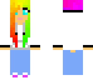 rainbow hair girl