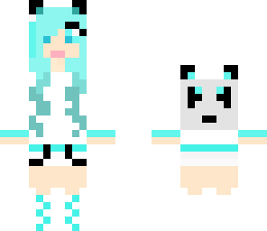 blue panda girl