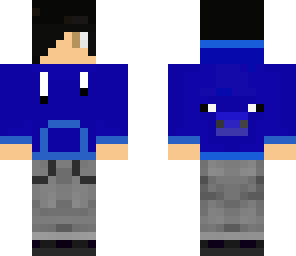 blue pig man