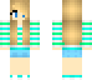 blue and green girl