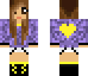 purple with yellow