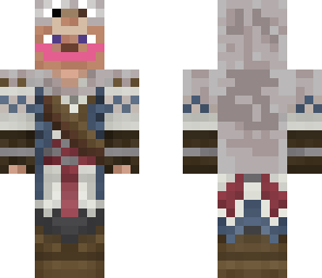 assassin with warf stache and wolf pelt