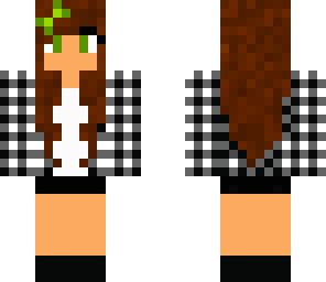 checkered hoodie girl