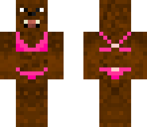 wookie in pink 2-piece bathing suit