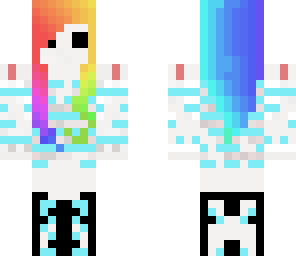 skeleton rainbow hair