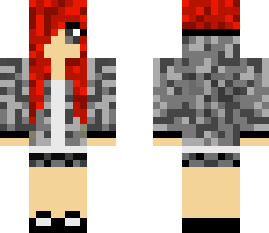 erza scarlet in a gray jacket