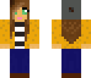mustard cardi beanie girl