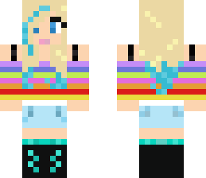 girl with rainbow  clothing