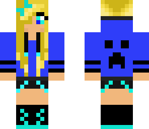 blue creeper with blonde hair
