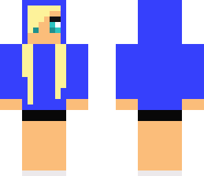 blue hoodie girl