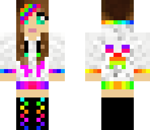 rainbow with headphones