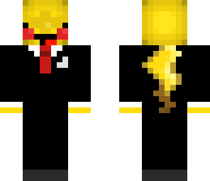 derpy pikachu in a suit