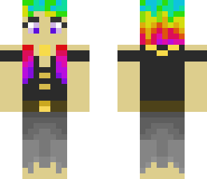 rainbow hair pirate girl
