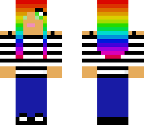 girl with rainbow hair