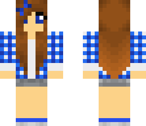 cute girl with blue plaid