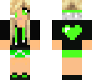 green and black girl