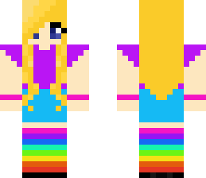 blonde rainbow girl