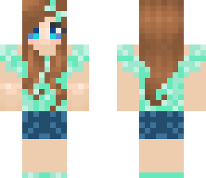 mint green girl