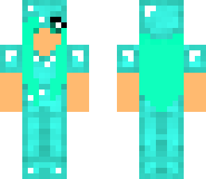 diamond girl with diamond armor
