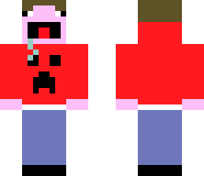 red creeper hoodie noob
