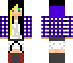 checkered hoodie girl wid headphones