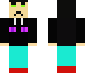 emo teen wearing enderman hoodie