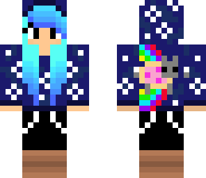 blue haired girll