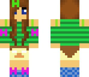 herobrine and ribbon girl