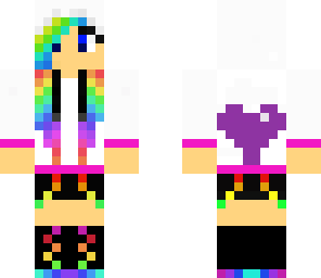 rainbow and heart girl