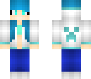 blue and white teener girl kid