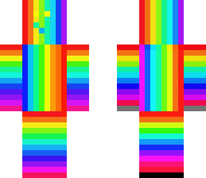 rainbow man with face