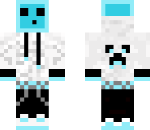 light blue slime with headphones