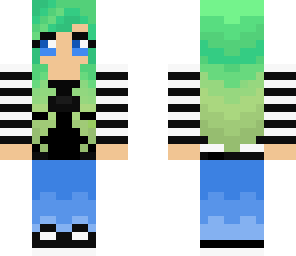 green hair i guess