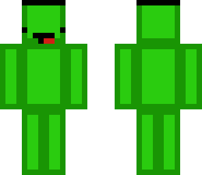 green derp with hat
