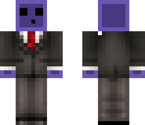 dark purple slime in a tux