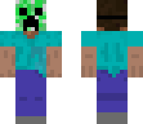 steve with creeper mask