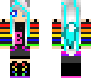 rainbow wolf girl