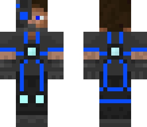 blue cyborg