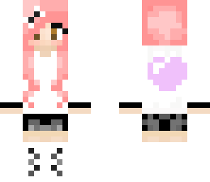 cute girl with pink hair