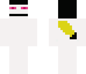 masked white ender with budder sword on back