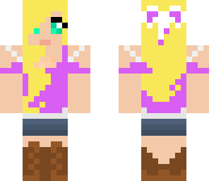 purple bow girl