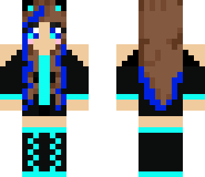 fixed-blue haired brunette girl