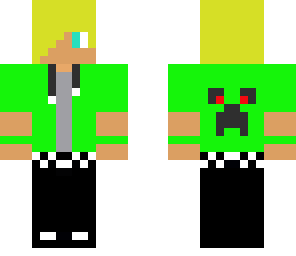 cool blonde boy with green jacket