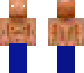 man with no shirt