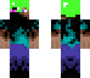 endersteve with emerald helmet