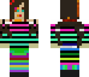 cute music blast colourful girl