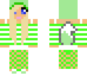 green cute girl