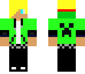cool blonde boy with headphones and hoodie