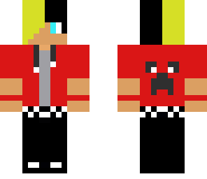 cool boy with two diffrent color in his hair