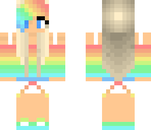 perfected rainbow anime-ish girl